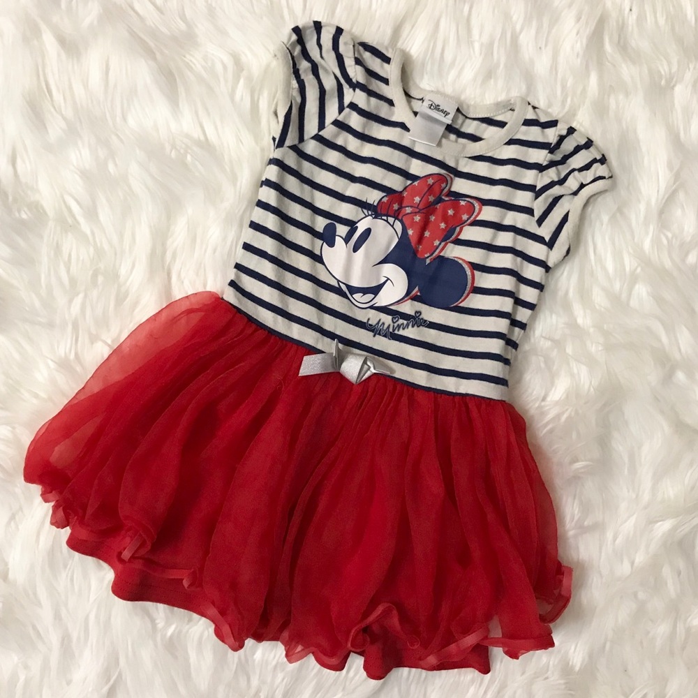 Disney Minnie Mouse Nautical America Tutu Dress 3T